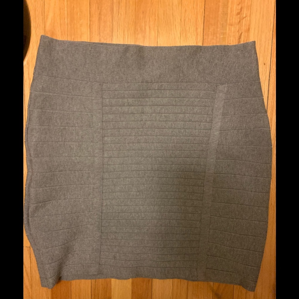 Gray Mini/Midi Skirt